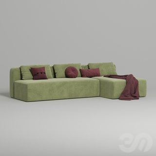 3D модель Угловой диван Lamas для категории Мебель / Диваны - превью