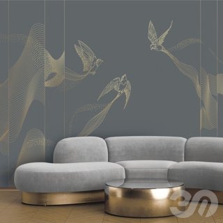 3D модель PINEGIN WALL & FRESCO | Панно Lines-PL015 для категории Текстуры / Стены, обои - превью