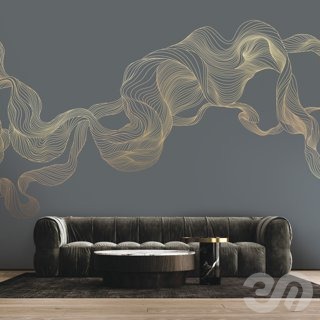 3D модель PINEGIN WALL & FRESCO | Панно Lines-PL030 для категории Текстуры / Стены, обои - превью
