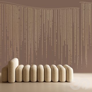 3D модель PINEGIN WALL & FRESCO | Панно Lines-PL053 для категории Текстуры / Стены, обои - превью