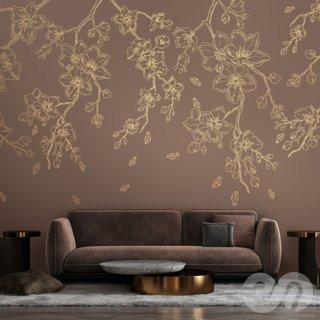 3D модель PINEGIN WALL & FRESCO | Панно Lines-PL065 для категории Текстуры / Стены, обои - превью