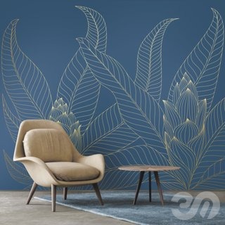 3D модель PINEGIN WALL & FRESCO | Панно Lines-PL071 для категории Текстуры / Стены, обои - превью