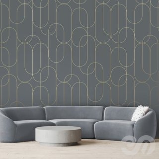 3D модель PINEGIN WALL & FRESCO | Панно Lines-PL073 для категории Текстуры / Стены, обои - превью