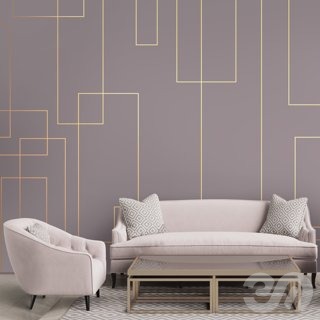 3D модель PINEGIN WALL & FRESCO | Панно Lines-PL074 для категории Текстуры / Стены, обои - превью