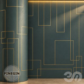 3D модель Панно Lines PINEGIN фреска обои «Линейные фигуры» линии поталь фон Ncs артикул PL074 для категории Текстуры /.