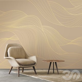 3D модель PINEGIN WALL & FRESCO | Панно Lines-PL083 для категории Текстуры / Стены, обои - превью
