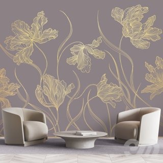 3D модель PINEGIN WALL & FRESCO | Панно Lines-PL105 для категории Текстуры / Стены, обои - превью