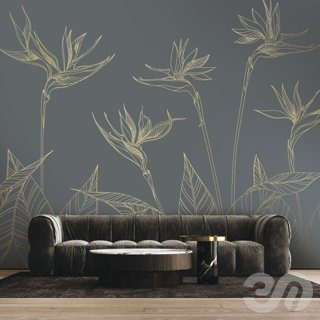 3D модель PINEGIN WALL & FRESCO | Панно Lines-PL111 для категории Текстуры / Стены, обои - превью