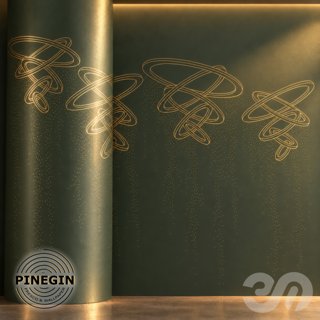 3D модель Панно Lines PINEGIN фреска обои «Пересечение орбит» линии поталь фон Ncs артикул PL115 для категории Текстуры /.