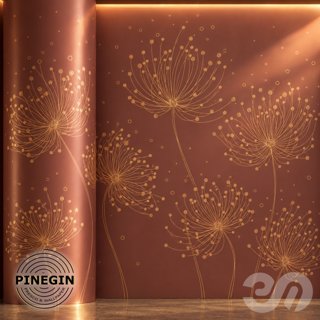 3D модель Панно Lines PINEGIN фреска обои «Полевые цветы» линии поталь фон Ncs артикул PL117 для категории Текстуры / Стены.