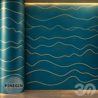 3D модель Панно Lines PINEGIN фреска обои «Волнение» линии поталь фон Ncs артикул PL104 для категории Текстуры / Стены, обои.
