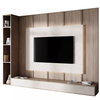 3D модель tv wall set 08 для категории Мебель / ТВ стенка - превью