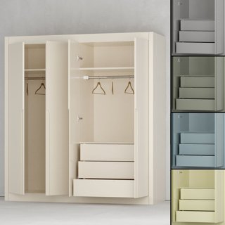 3D модель Four Door Wardrobe для категории Мебель / Шкафы - превью