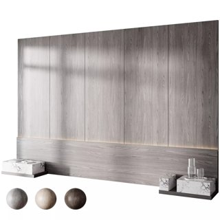 3D модель Headboard wall panel 016 для категории Декор / 3D панель - превью