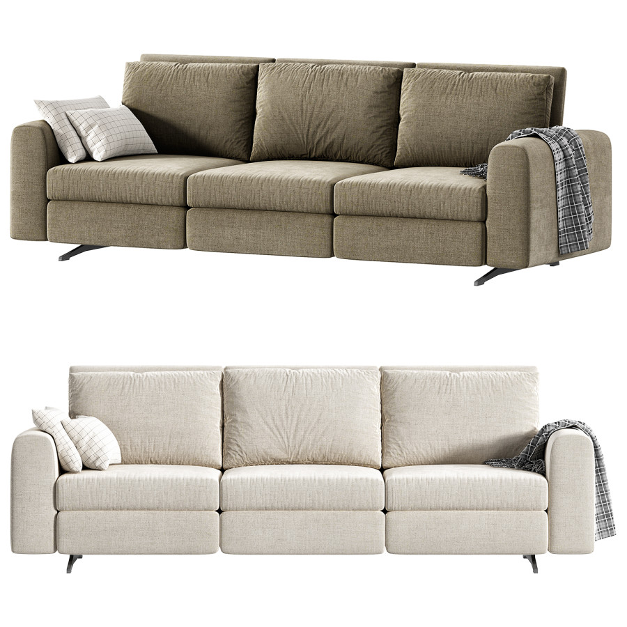 3D модель Arflex Leenus Three Seater Sofa для категории Мебель / Диваны - превью