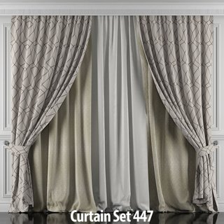 3D модель Curtain Set 447 для категории Другие модели / Шторы - превью