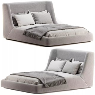 3D модель Paloma Bed Sattley Fog для категории Мебель / Кровати - превью