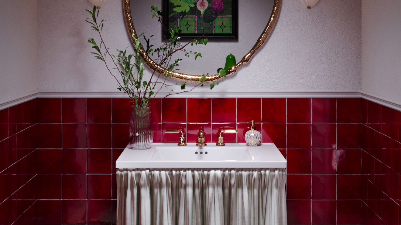 Modern Eclectic Bathroom Design - работа галереи 3dmetria в категории Дизайн интерьера