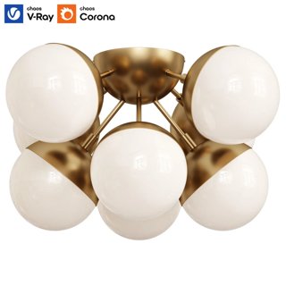 3D модель Ball 8 Chandelier By Play Lighting для категории Освещение / Подвесные светильники - превью