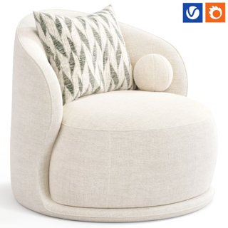 3D модель Teddy Accent Armchair By Wilko для категории Мебель / Кресла - превью