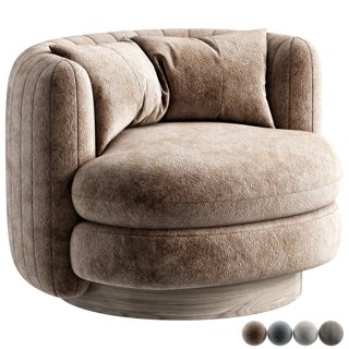 3D модель Vivienne Armchair By Soho Home для категории Мебель / Кресла - превью