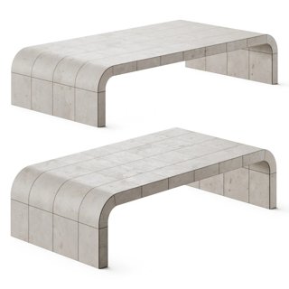 3D модель Restoration Hardware Lucien Parchment Coffee Table для категории Мебель / Журнальные столики - превью