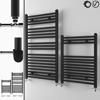 3D модель Black towel rail для категории Санузел / Полотенцесушитель - превью