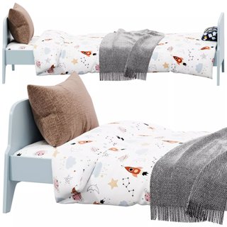3D модель Retro Style Single Bed для категории Детская / Кровати - превью