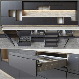 3D модель Modular Modern Kitchen для категории Кухня / Кухни - превью