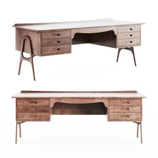 3D модель Svend Madsen Teak Desk для категории Мебель / Офисная мебель - превью