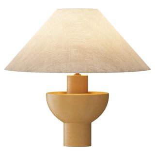 3D модель Editions Brass Lamp With Plaster Shade для категории Освещение / Настольный - превью