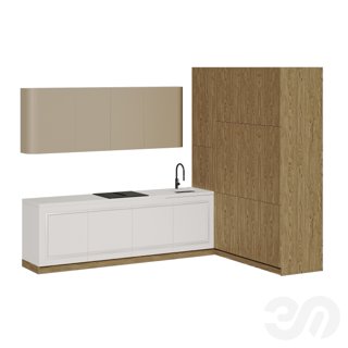 3D модель KITCHEN P01 для категории Кухня / Кухни - превью
