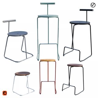 3D модель Extremis Tiki barstools для категории Мебель / Стулья - превью