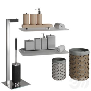 3D модель Bathroom Decor Set Pinetti для категории Санузел / Декор для санузла - превью