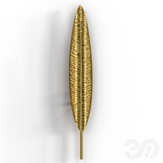 3D модель Bra Gold Leaf SERAFIM для категории Освещение / Бра - превью
