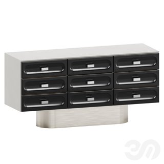 3D модель BLACK & CHROME SPACE AGE DRESSER BY HENRI VALLIERES для категории Мебель / Тумбы, комоды - превью