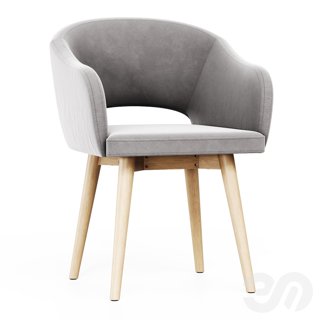3D модель Chair Ivin Velvet set2 для категории Мебель / Стулья - превью