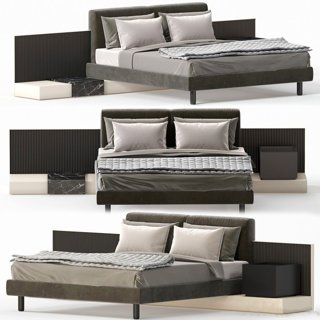 3D модель Bed Meridiani Cliff для категории Мебель / Кровати - превью
