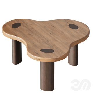 3D модель Amelie Wood Freeform Cloud Coffee Table - Small для категории Мебель / Столы - превью