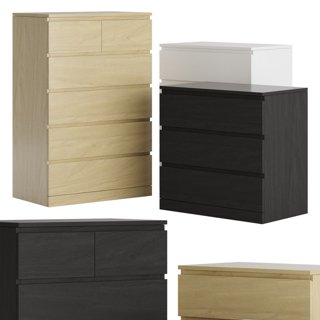 3D модель Ikea Malm Chest Of Drawers для категории Мебель / Консоли тумбочки - превью