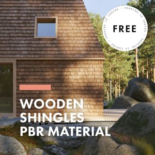 3D модель Wooden Shingles PBR для категории Экстерьер / Элементы фасада - превью