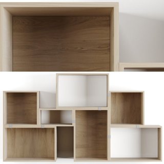 3D модель Stacked Shelf System для категории Мебель / Другое - превью