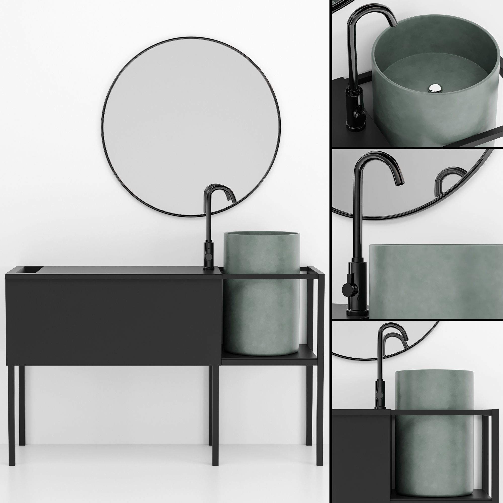 3D модель Bathroom Furniture hh для категории Санузел / Мебель санузла - превью