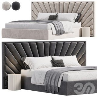 3D модель Elliot Deco Bed для категории Мебель / Кровати - превью