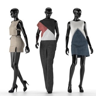 3D модель Mannequin Set 02 для категории Декор / Одежда - превью
