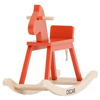 3D модель Orange Red Rocking Horse для категории Детская / Игрушки - превью