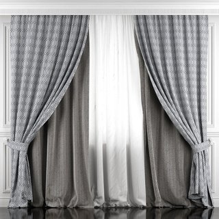 3D модель Curtain Set 376 для категории Другие модели / Шторы - превью