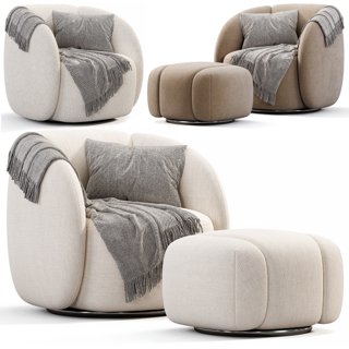 3D модель Brioche Armchair для категории Мебель / Кресла - превью