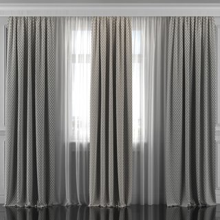 3D модель Curtain Set 298 для категории Другие модели / Шторы - превью