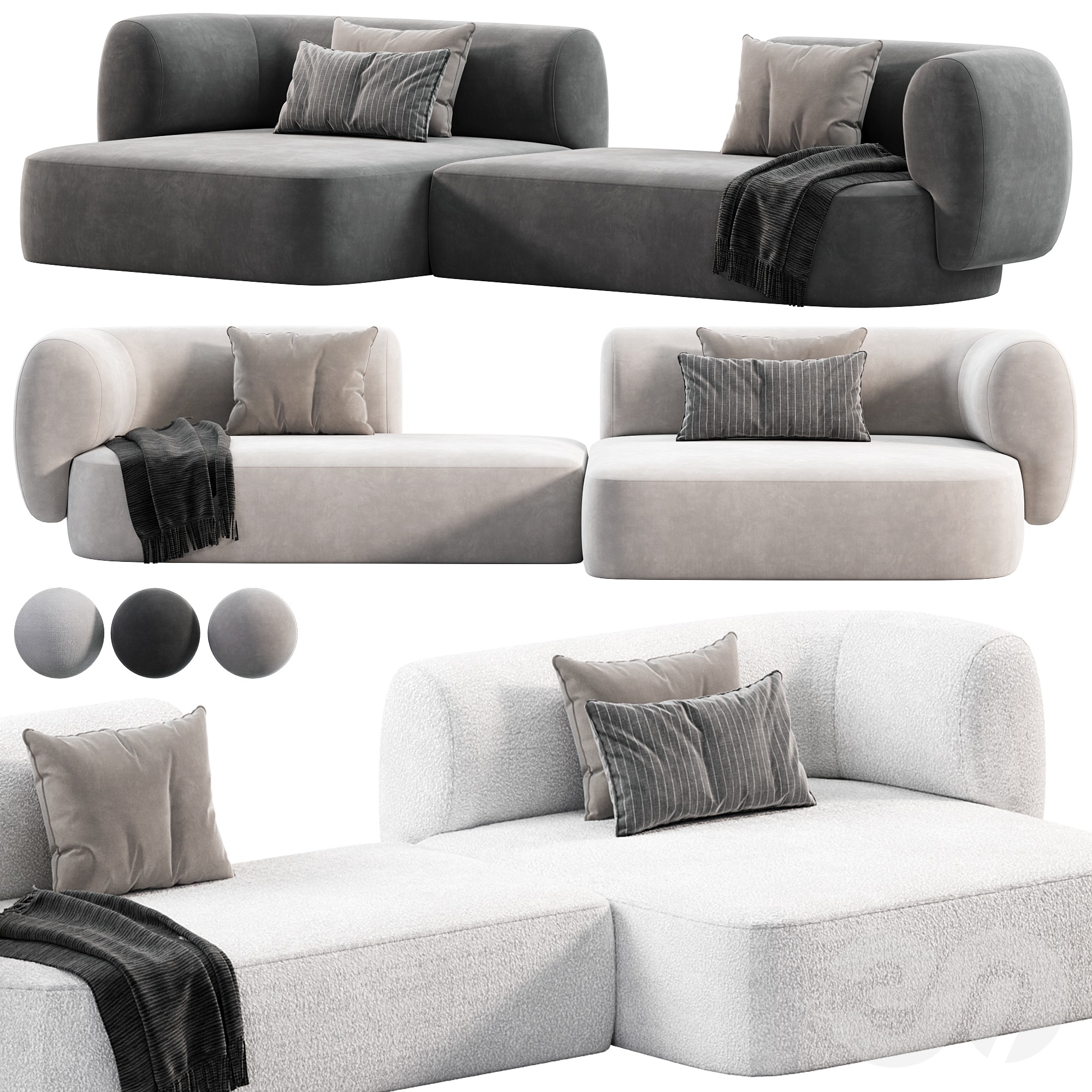3D модель Hug Modular Sofa для категории Мебель / Диваны - превью